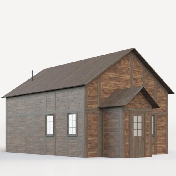 wooden house in wild West  